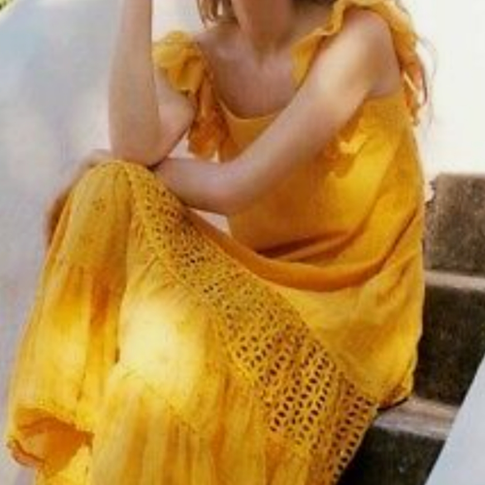 Payal Jain Fallon Yellow Tiered Maxi Dress From Anthropologie